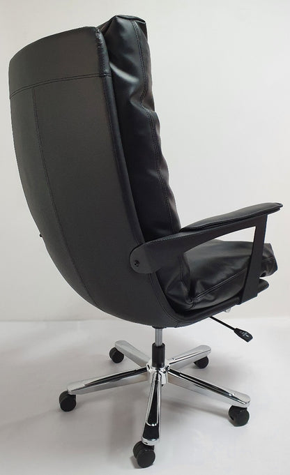 Black Leather Soft Padded Executive Office Chair - HB-SP-210