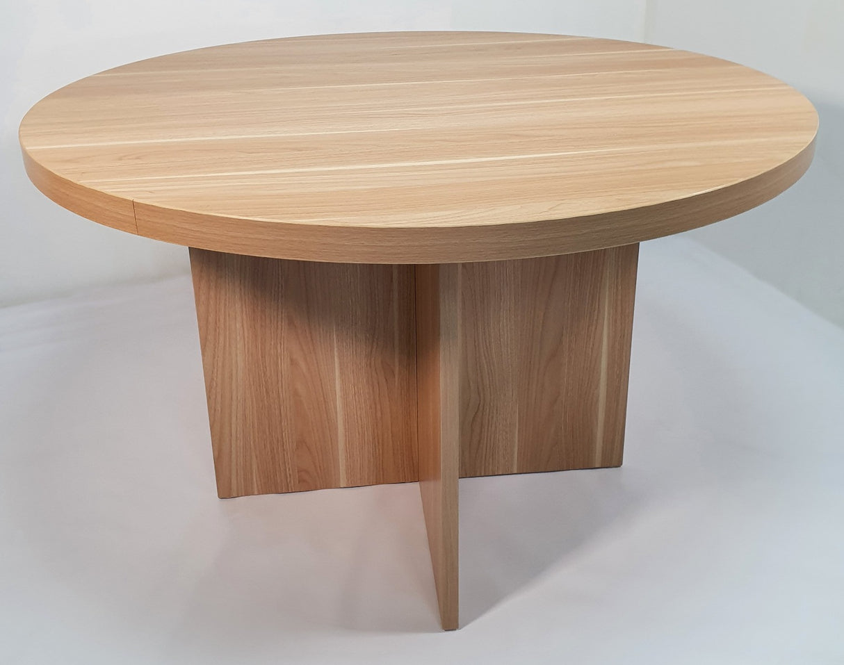 Quality Light Oak Round Meeting Table - HSN009-MET