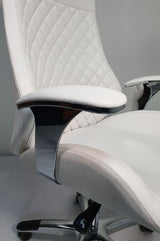 Contemporary White Leather Reclining Executive Office - YS-1107A