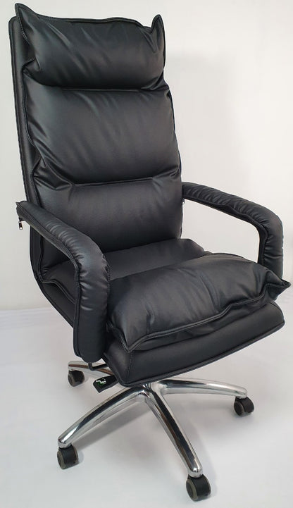 Soft Padded Executive Black Leather Office Chair - YS1901