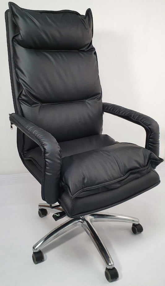 Soft Padded Executive Black Leather Office Chair - YS1901