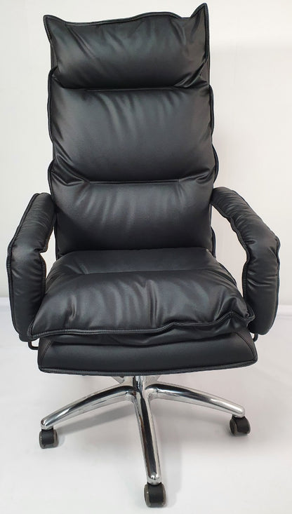 Soft Padded Executive Black Leather Office Chair - YS1901