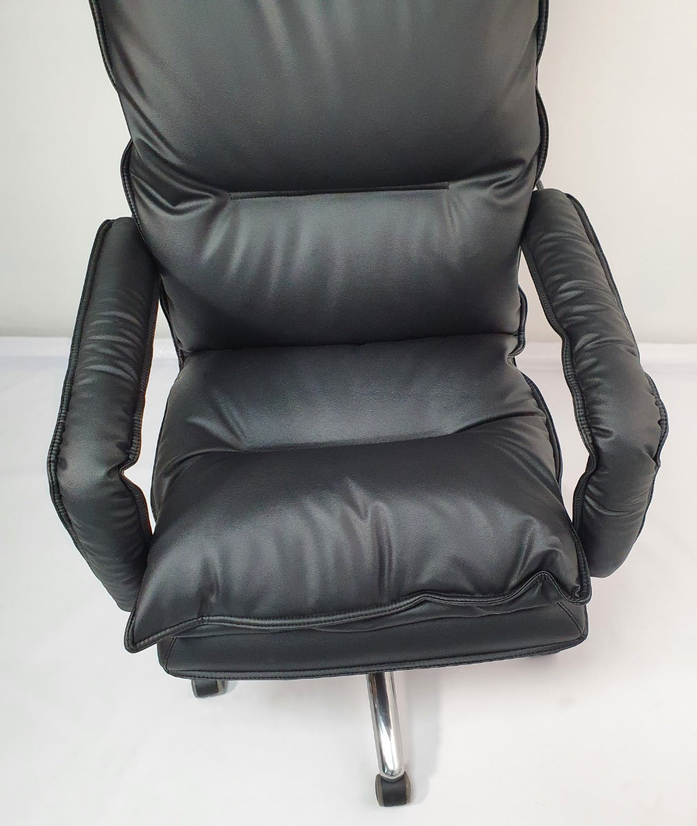 Soft Padded Executive Black Leather Office Chair - YS1901