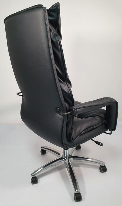 Soft Padded Executive Black Leather Office Chair - YS1901
