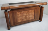 Small Light Oak Executive Office Desk with Pedestal - 1861