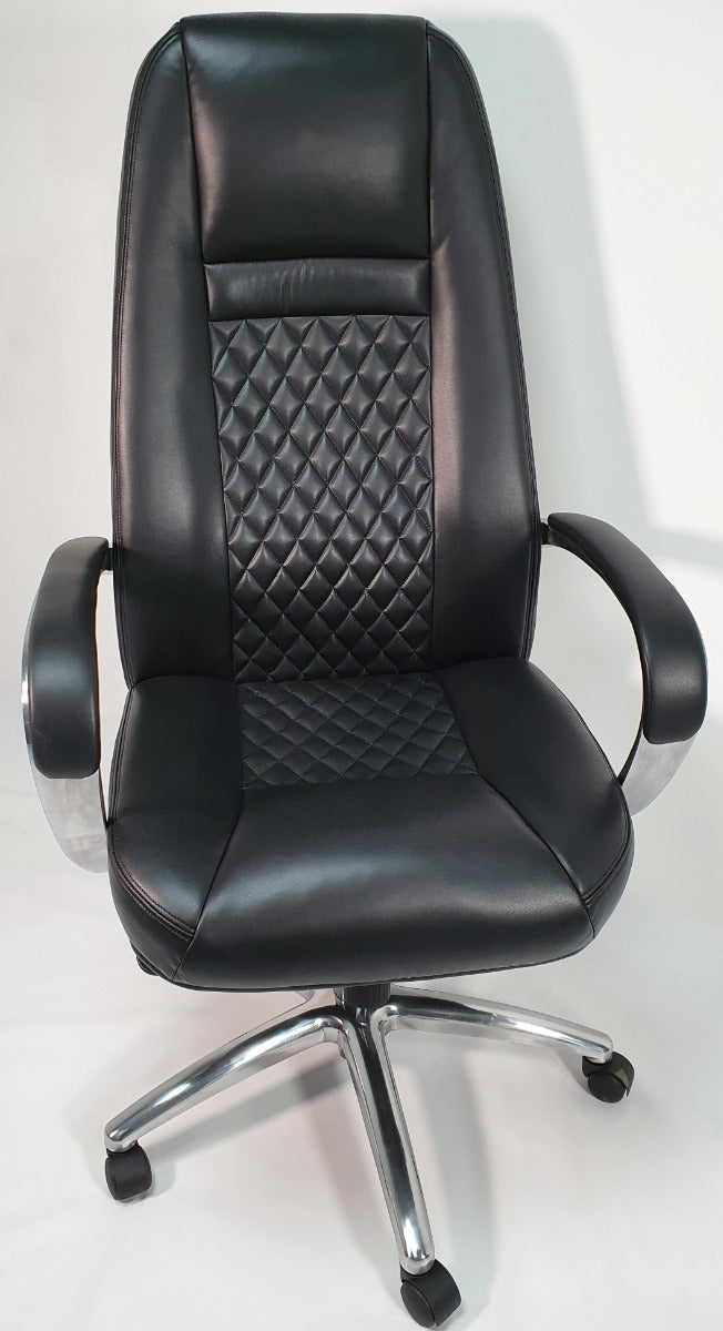 High Back Executive Black Leather Office Chair - 1712A