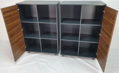 Walnut and Grey Modular Cupboard - CD0804