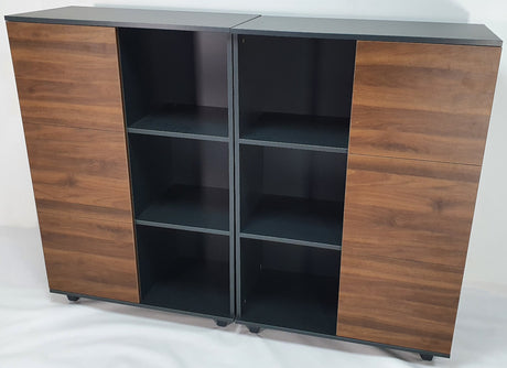 Walnut and Grey Modular Cupboard - CD0804