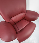 Large Luxury Executive Office Chair with Genuine Burgundy Leather - YS1605A