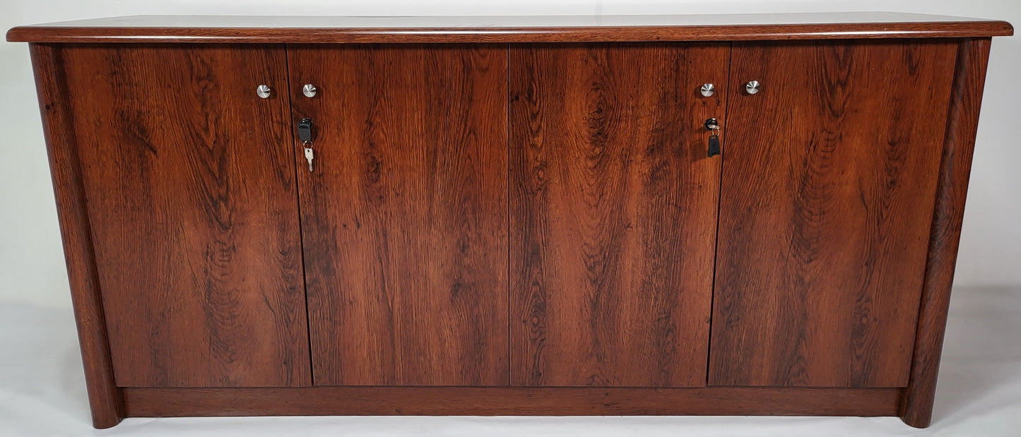 Medium Oak Four Door Executive Cupboard - 1780mm - 6846T-4DR