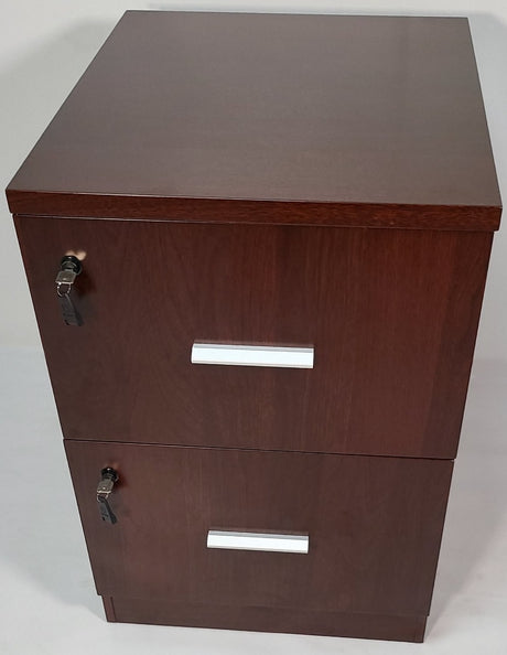 Mahogany Two Drawer Executive Filing Cabinet - AB84