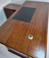 Stunning Real Light Walnut Veneer Executive Office Desk - JN1001