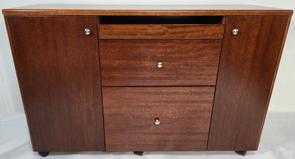 Real Wood Veneer Light Walnut Desk High Side Return - 1200mm