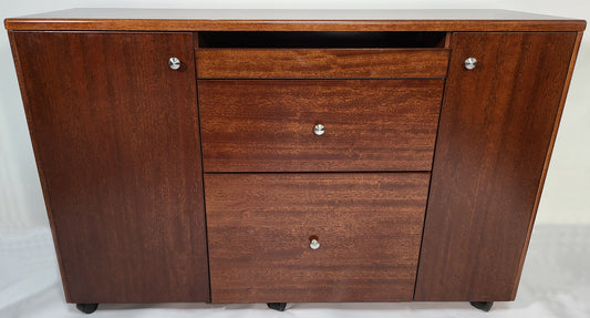 Real Wood Veneer Light Walnut Desk High Side Return - 1200mm