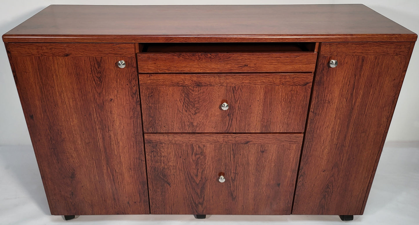 Medium Oak Desk High Side Return - 1200mm