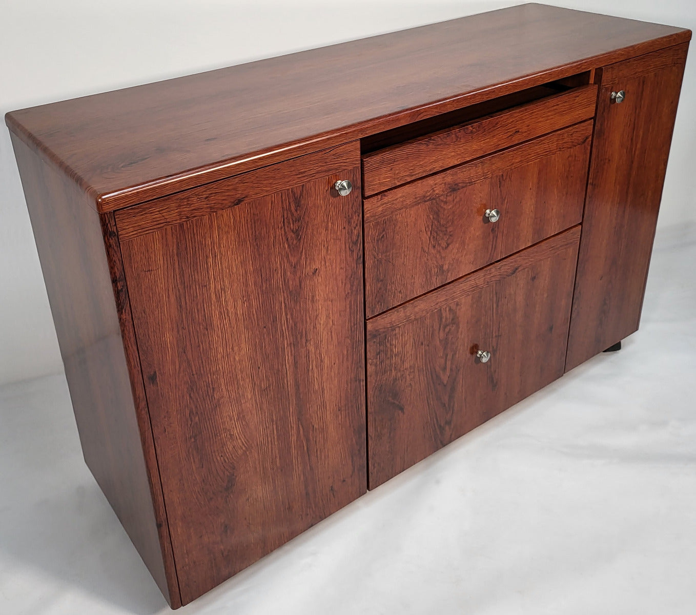 Medium Oak Desk High Side Return - 1200mm