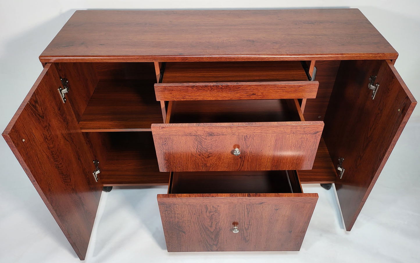 Medium Oak Desk High Side Return - 1200mm