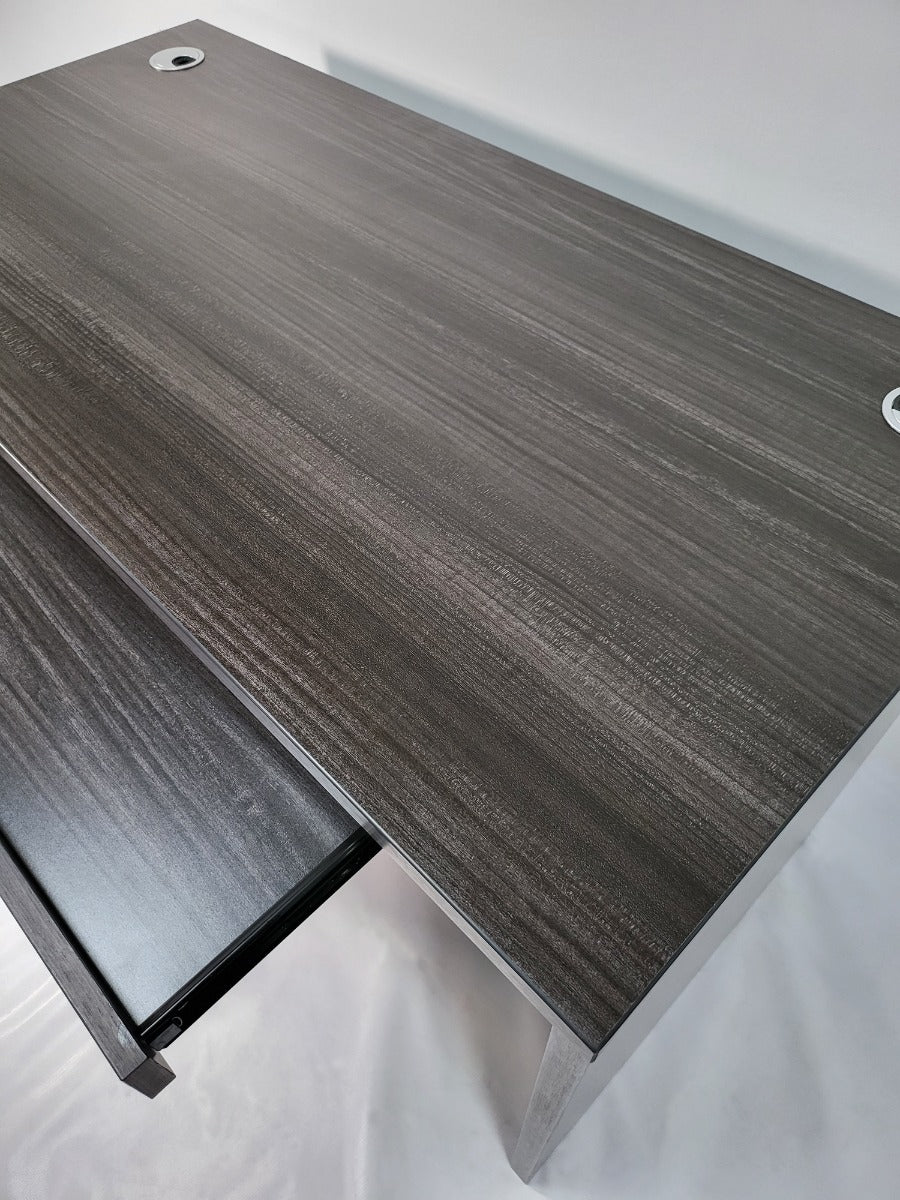 Modern Grey Oak Office Desk with Built in Three Drawer Pedestal - 1200mm - LX-D06