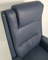 Genuine Hide Blue Leather High Back Executive Office Chair - KW-8618