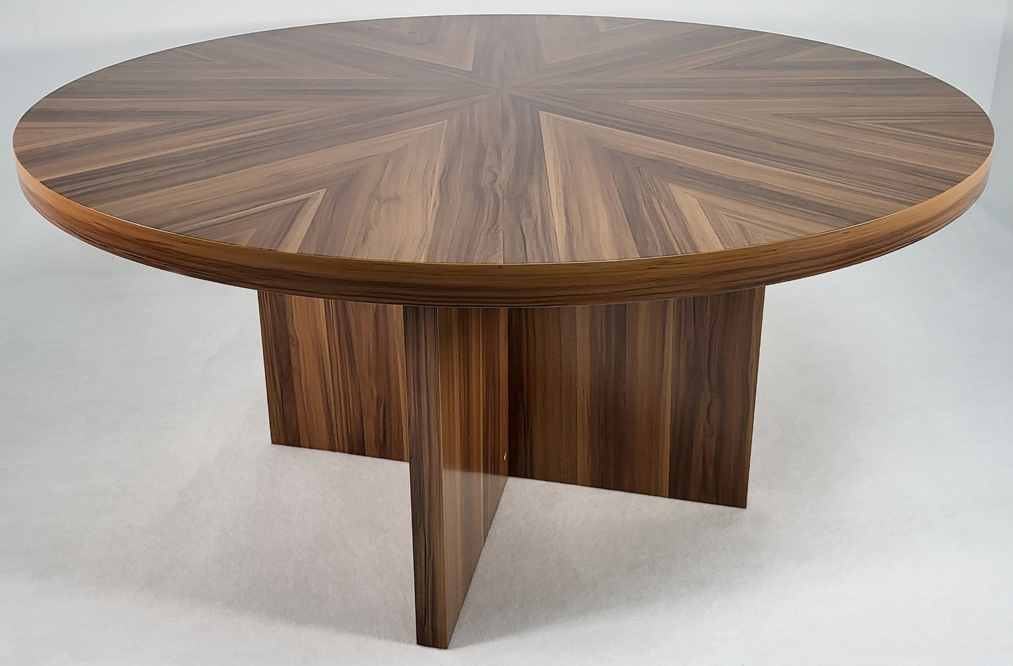 Extra Large Executive Round Meeting Table in Light Oak - 1500mm - B02-1.5