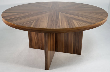 Extra Large Executive Round Meeting Table in Light Oak - B02-1500mm