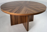 Extra Large Executive Round Meeting Table in Light Oak - B02-1500mm