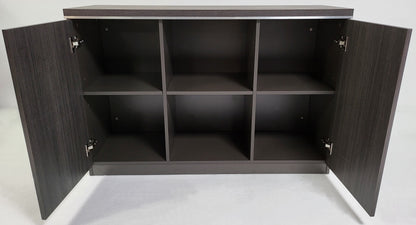 Modern 1200mm Wide Grey Oak Executive Office Cupboard - DG07-S0312