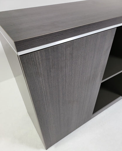 Modern 1200mm Wide Grey Oak Executive Office Cupboard - DG07-S0312