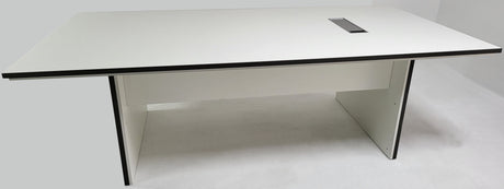 Heavy Duty 2400mm White and Grey Stripe Executive Boardroom Table - C0124