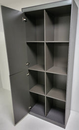 Grey Oak Melamine 800mm Wide Bookcase - WKO-S0208