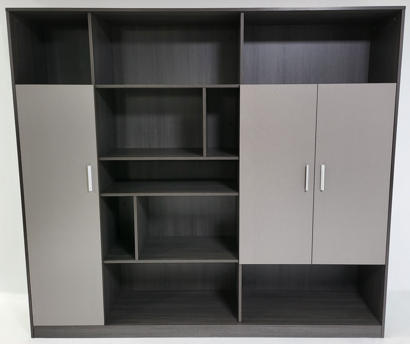 Modern Large Grey Oak Fixed Shelf Bookcase S0128 Order Office Furniture   20221209 161210 