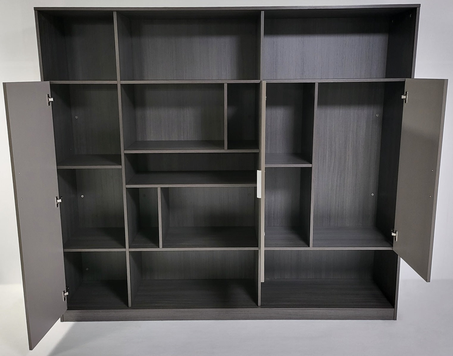 Modern Large Grey Oak Fixed Shelf Bookcase S0128 Order Office Furniture   20221209 161242 