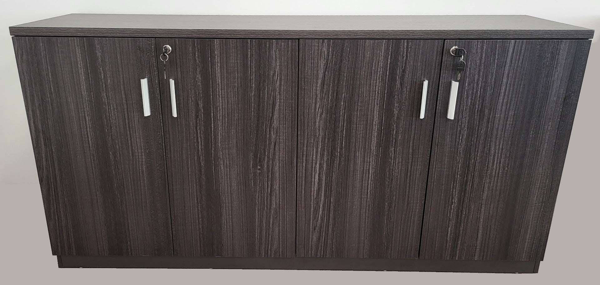 Modern 1600mm Wide Grey Oak Executive Office Four Door Cupboard - LX-6846T-4DR Huddersfield