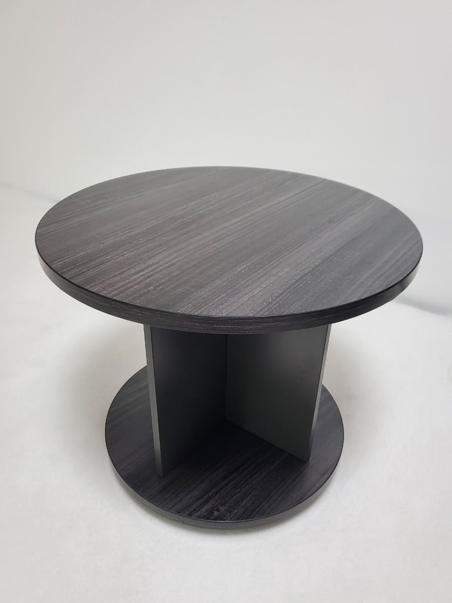 Modern Grey Oak Round Coffee Table - 600mm - LX-RO-F22