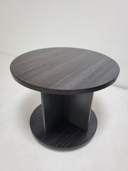 Modern Grey Oak Round Coffee Table - 600mm - LX-RO-F22