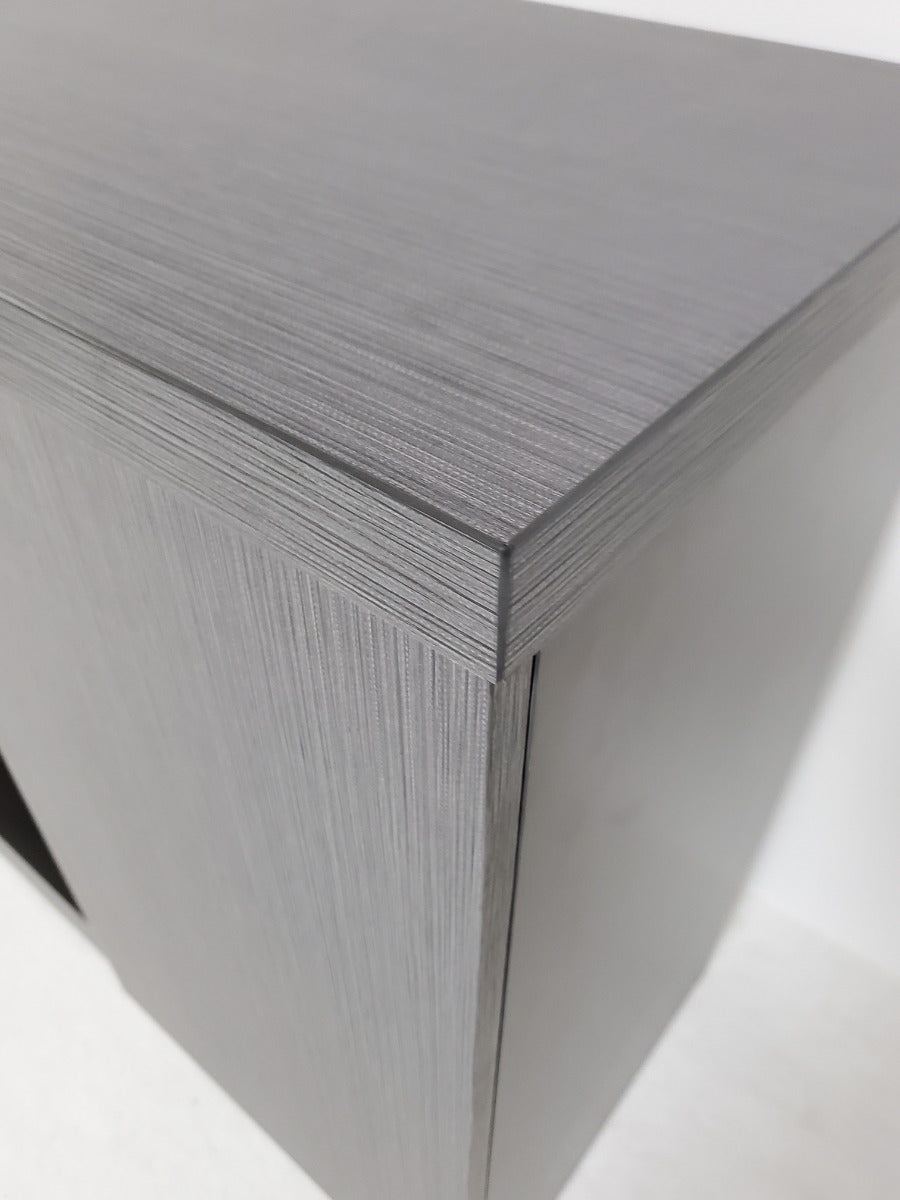 Modern 1200mm Wide Grey Oak Executive Office Cupboard - WKO-S0312