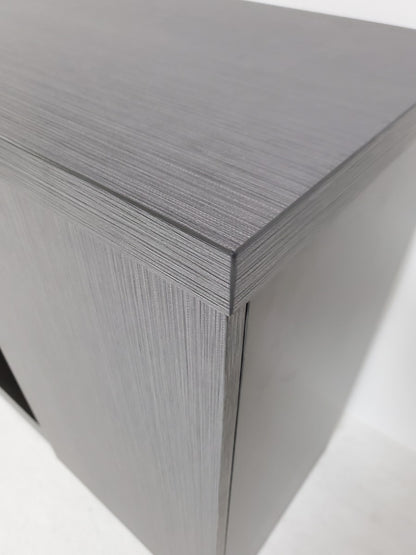 Modern 1200mm Wide Grey Oak Executive Office Cupboard - WKO-S0312