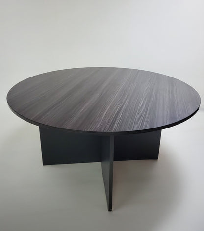 Extra Large Round Grey Oak Meeting Table - 1500mm - LX-B02-1.5