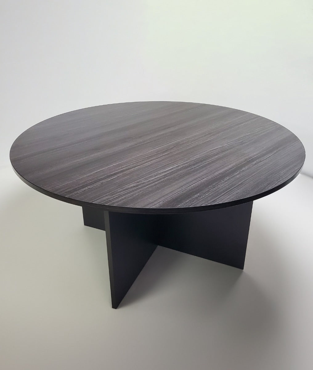 Extra Large Round Grey Oak Meeting Table - LX-B02-1500mm