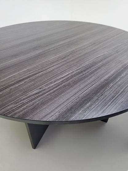Extra Large Round Grey Oak Meeting Table - 1500mm - LX-B02-1.5