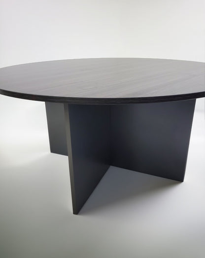 Extra Large Round Grey Oak Meeting Table - 1500mm - LX-B02-1.5