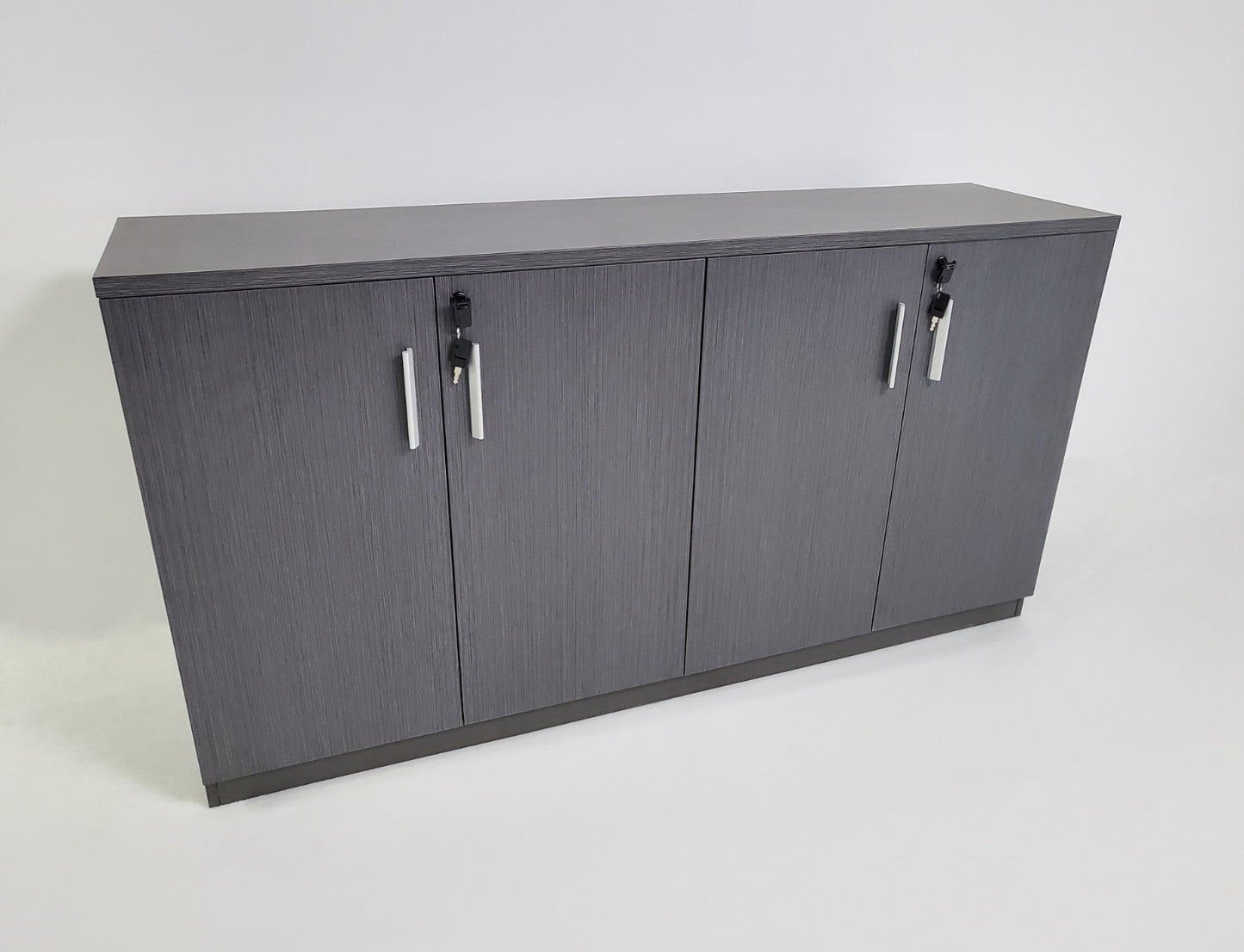 Modern 1600mm Wide Four Door Grey Oak Executive Office Cupboard - DGWK-S0616-4DR