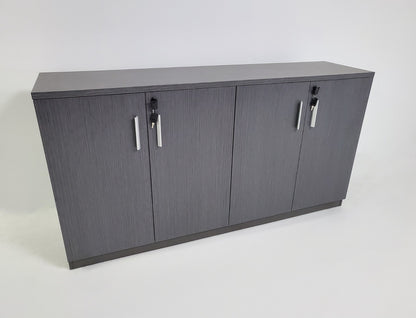 Modern 1600mm Wide Four Door Grey Oak Executive Office Cupboard - DGWK-S0616-4DR