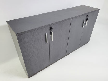 Modern 1600mm Wide Four Door Grey Oak Executive Office Cupboard - DGWK-S0616-4DR