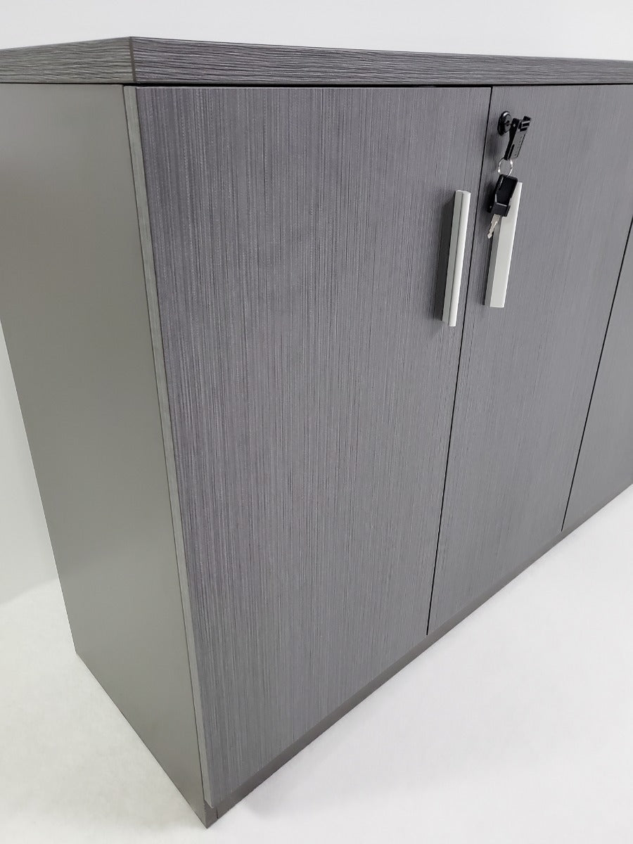 Modern 1600mm Wide Four Door Grey Oak Executive Office Cupboard - DGWK-S0616-4DR