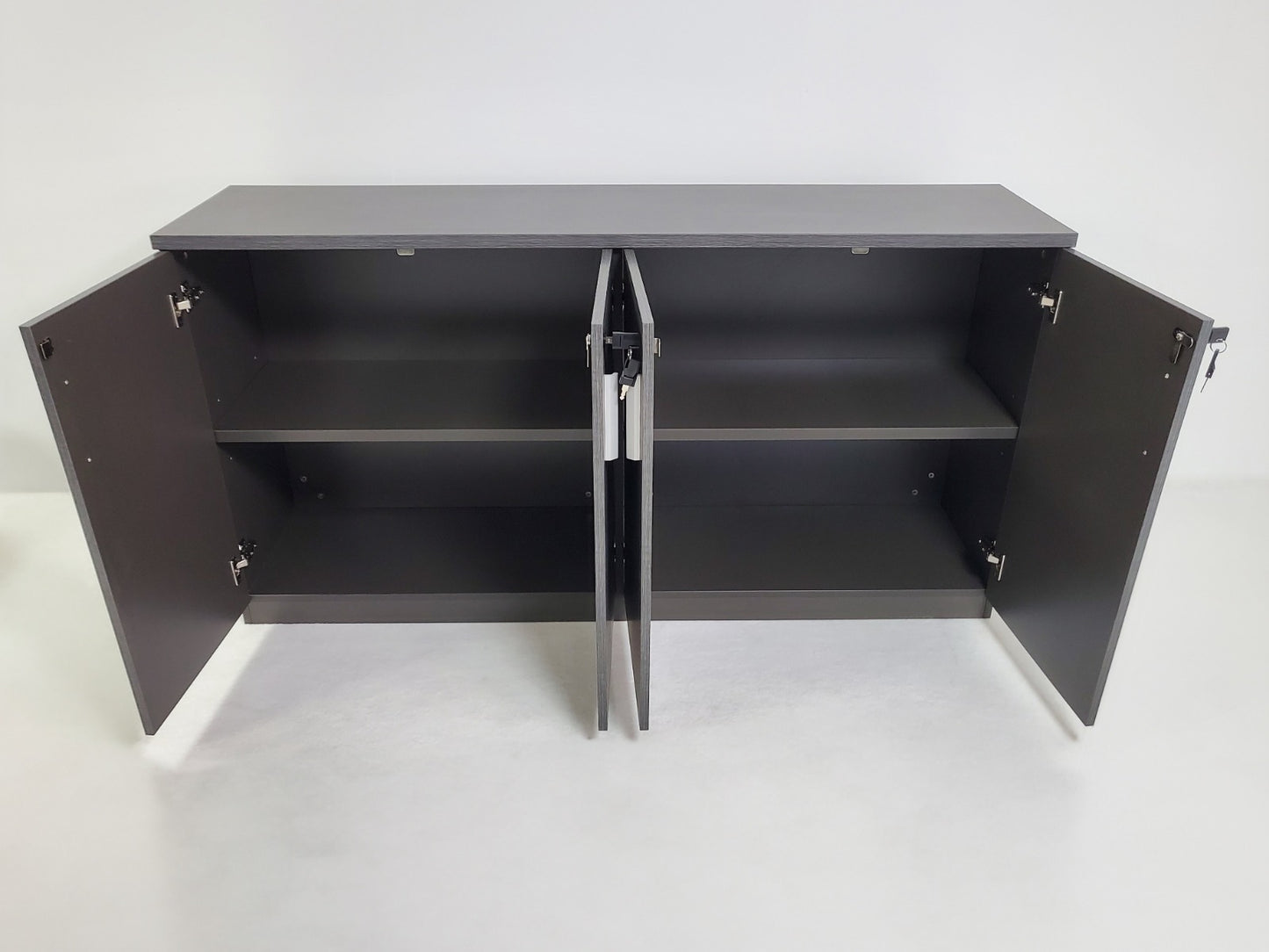 Modern 1600mm Wide Four Door Grey Oak Executive Office Cupboard - DGWK-S0616-4DR