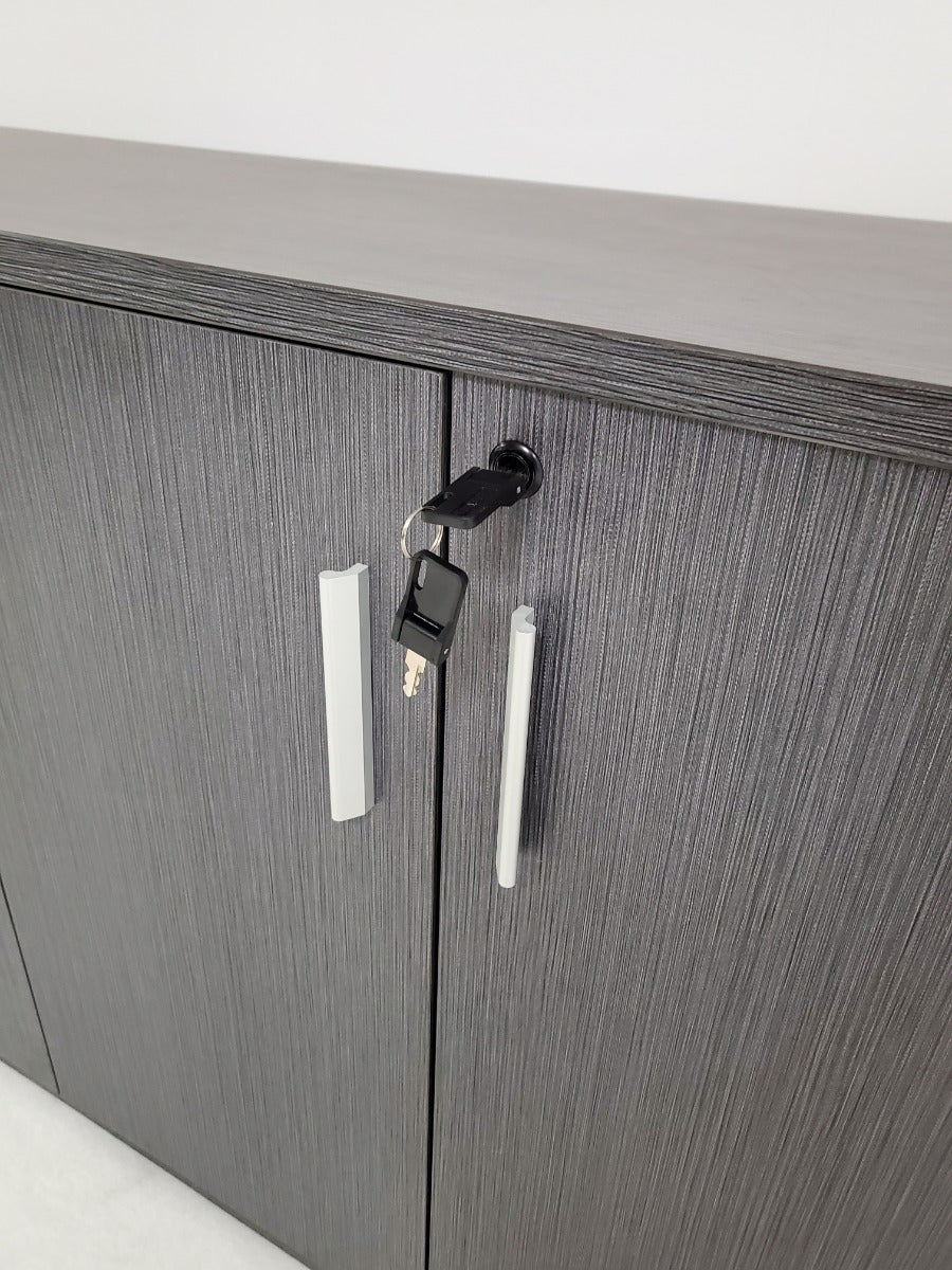 Modern 1600mm Wide Four Door Grey Oak Executive Office Cupboard - DGWK-S0616-4DR