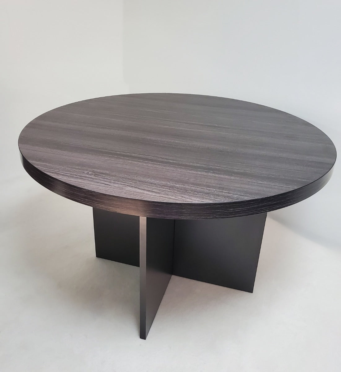 Modern Grey Oak Round Meeting Table - LX-B02-1200mm