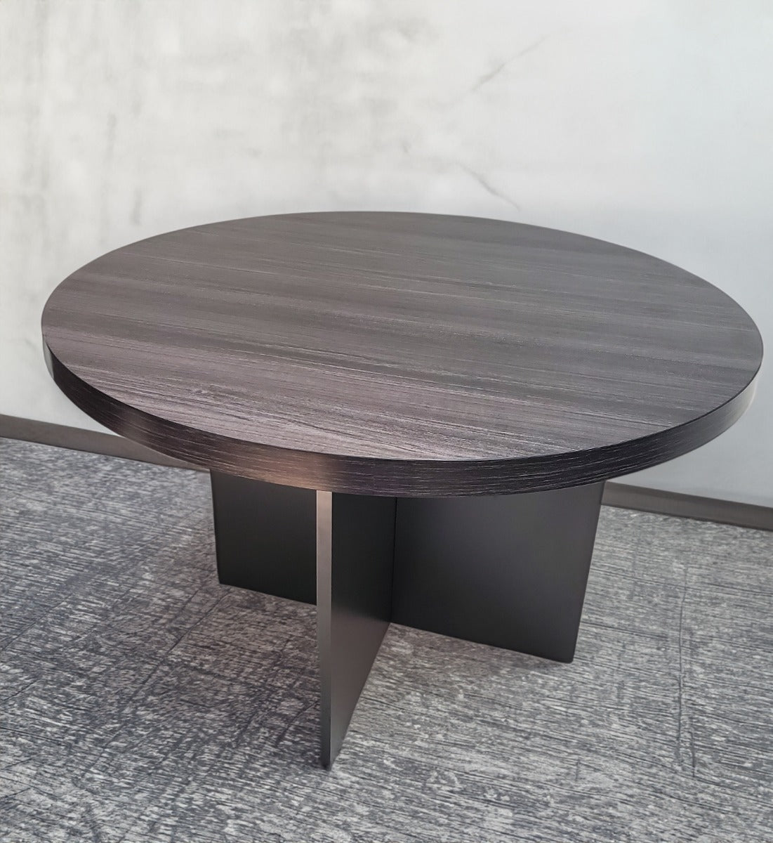 Modern Grey Oak Round Meeting Table - 1200mm - LX-B02-1.2