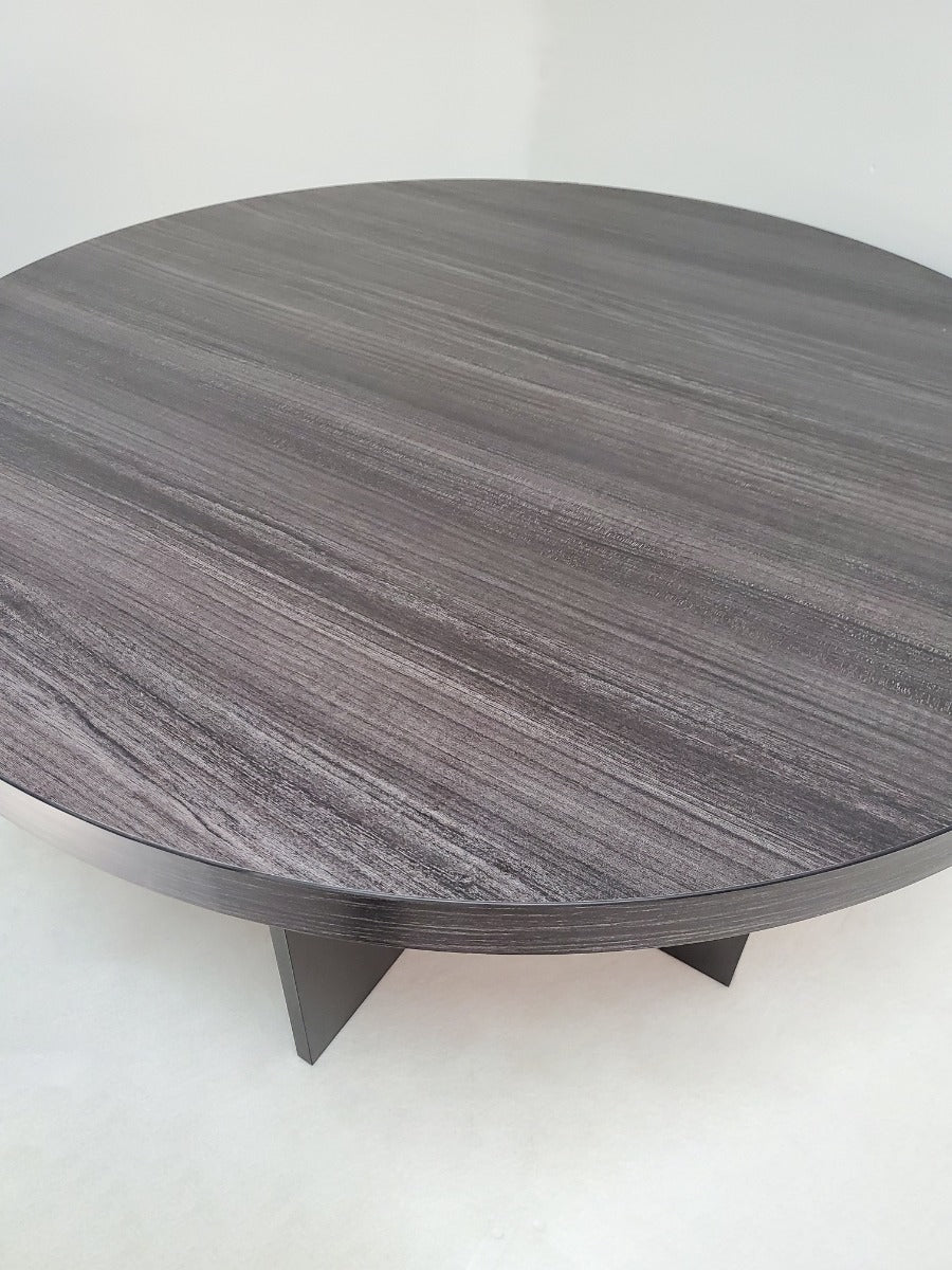 Modern Grey Oak Round Meeting Table - 1200mm - LX-B02-1.2